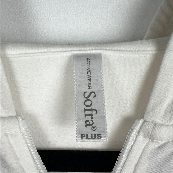 Sofra Women's White Zip-Up Hoodie - Picture 7 of 12